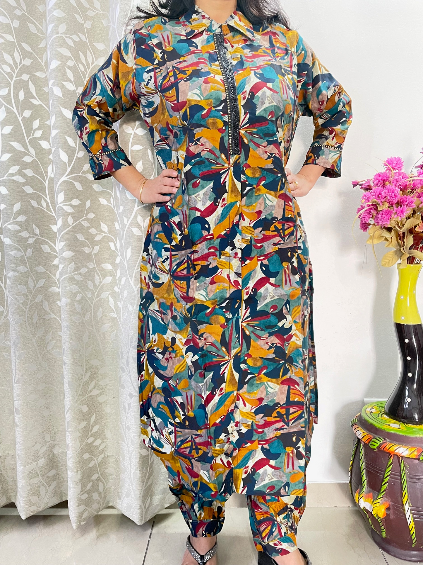 Muslin Floral Printed Co-Ord Set - Mixed Colours