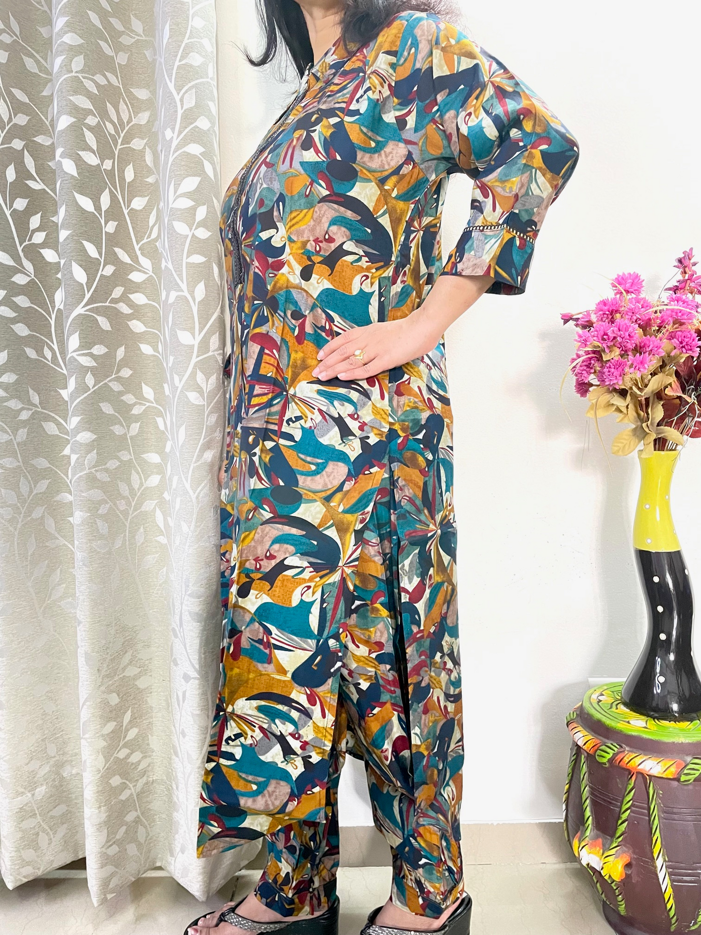 Muslin Floral Printed Co-Ord Set - Mixed Colours